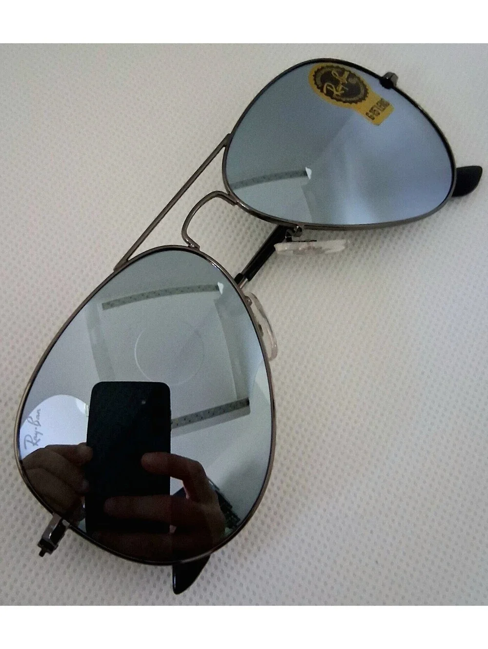 NEW Ray Ban RB3025 58mm Aviator Mirrored Lens Gunmetal Frame Sunglasses